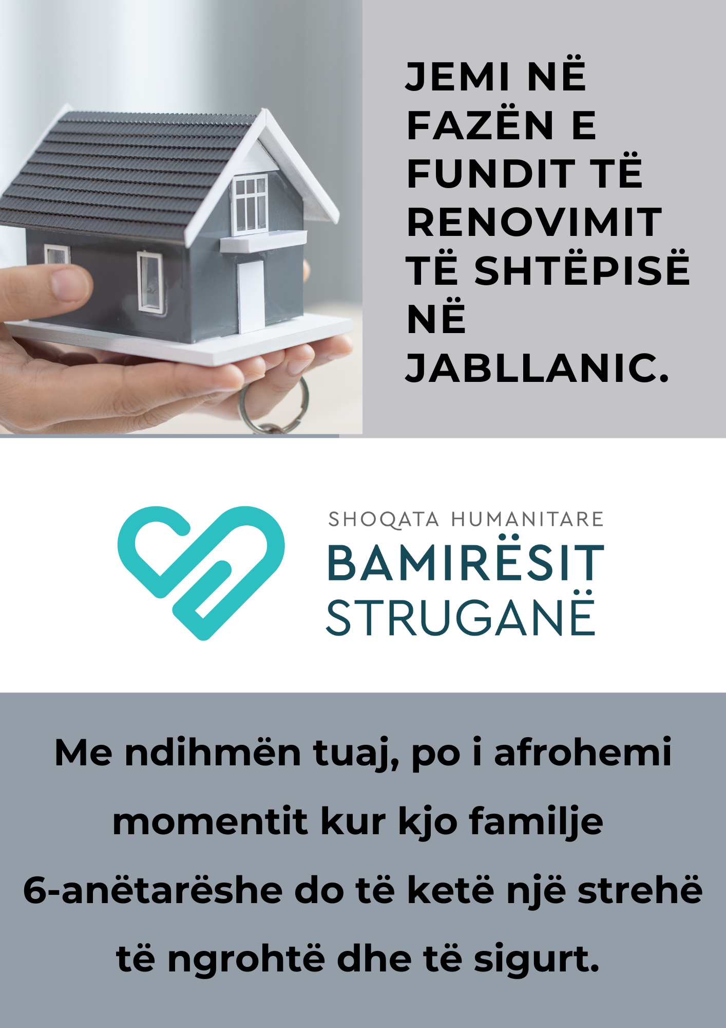 Thanks to your support, the home in Jabllanic is taking shape